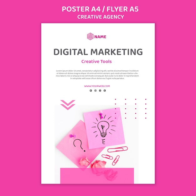 Creative agency poster template