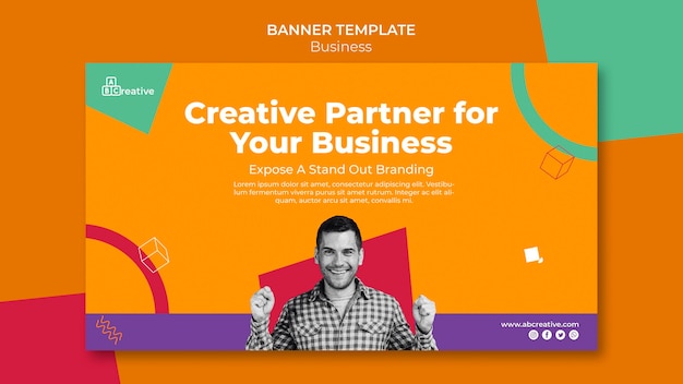 Free PSD creative business partner banner template