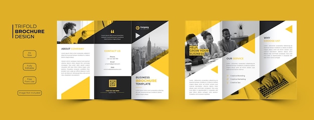 Creative business trifold brochure template