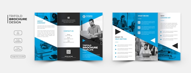 Creative business trifold brochure template