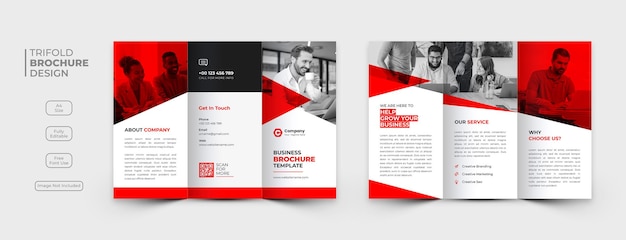 Free PSD creative business trifold brochure template