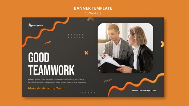 Creative co-working landing page template