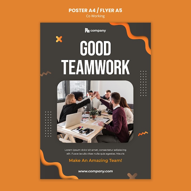 Creative co-working print template