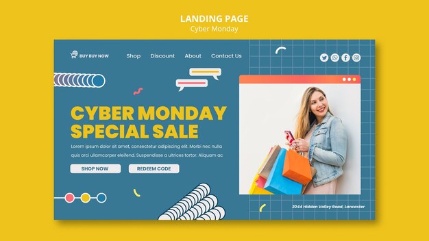 Creative cyber monday web template