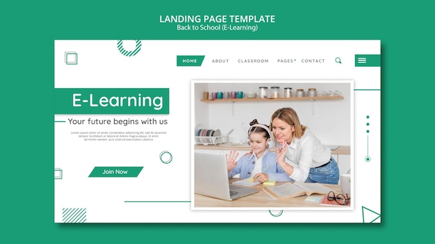 Free PSD creative e-learning banner template