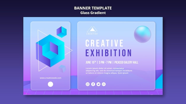 Creative exhibition banner template