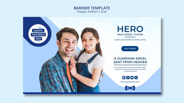 Creative father's day banner template