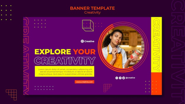 Creative and imaginative banner design template