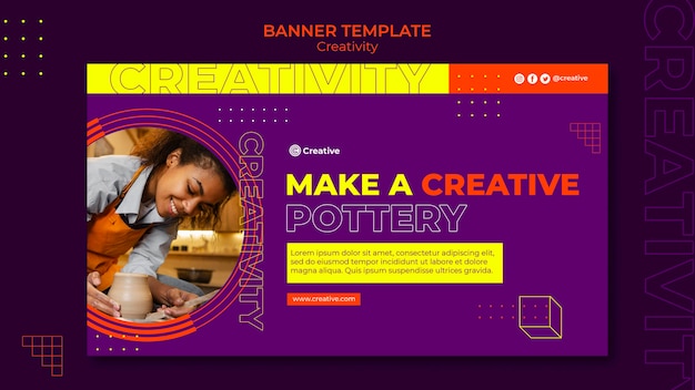 Creative and imaginative banner design template