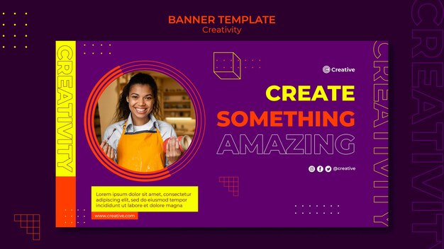 Creative and imaginative banner design template