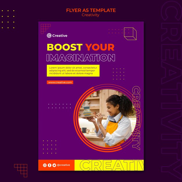 Creative and imaginative flyer design template