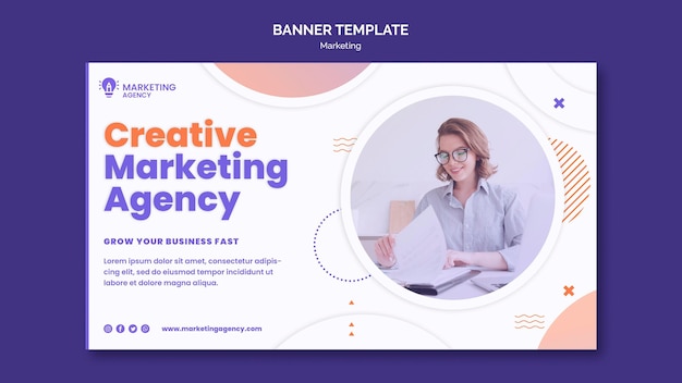 Creative marketing banner template