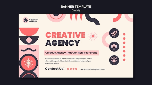 Free PSD creativity agency banner template