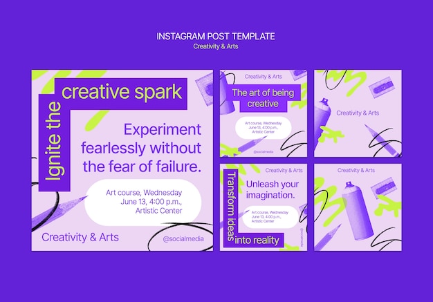 Creativity and arts template design