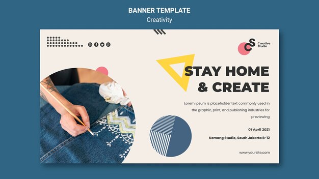 Creativity concept banner template