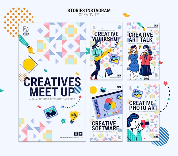 Creativity concept instagram stories