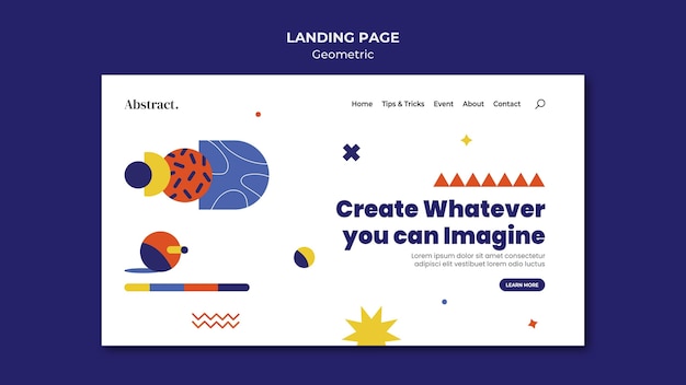 Creativity concept landing page