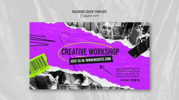 Free PSD creativity facebook cover template set