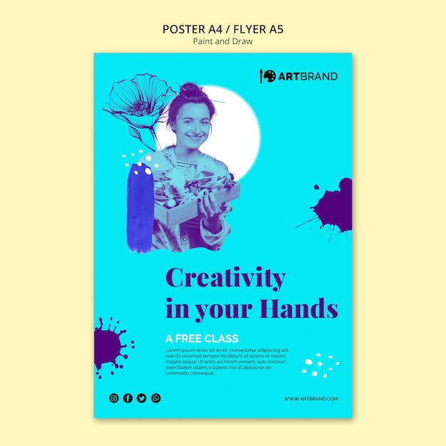 Creativity is in your hands poster template