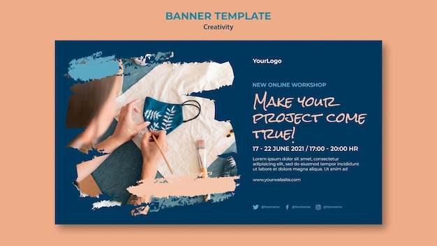 Creativity workshop banner template