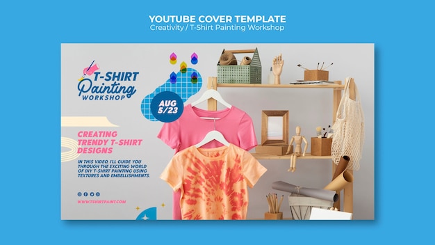 Free PSD creativity youtube cover template