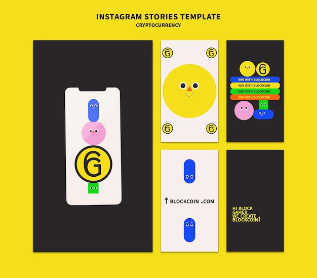 Cryptocurrency insta story template design