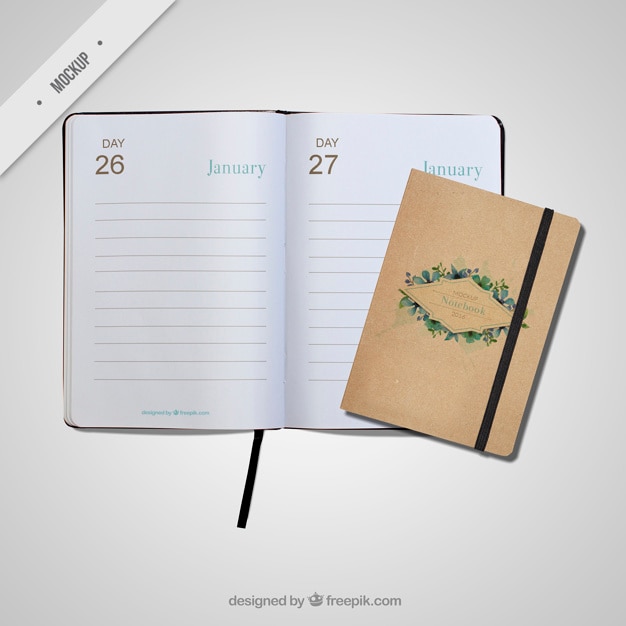 Cute appointment book mockups 