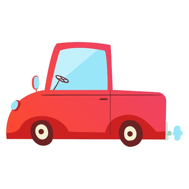 Free PSD cute car isolated