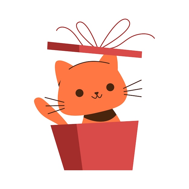 Free PSD cute cat element isolated