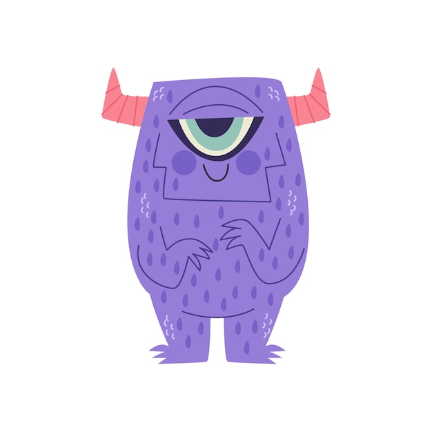 Free PSD cute monster illustration