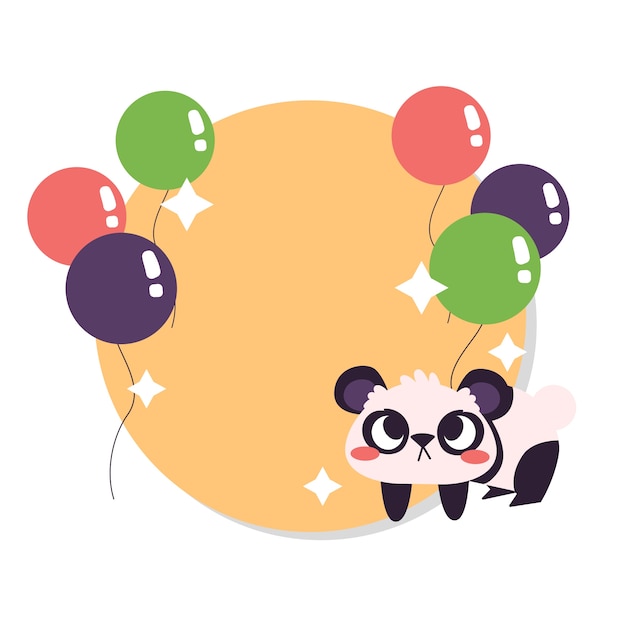 Free PSD cute panda bear