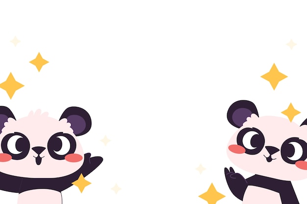 Free PSD cute panda bear