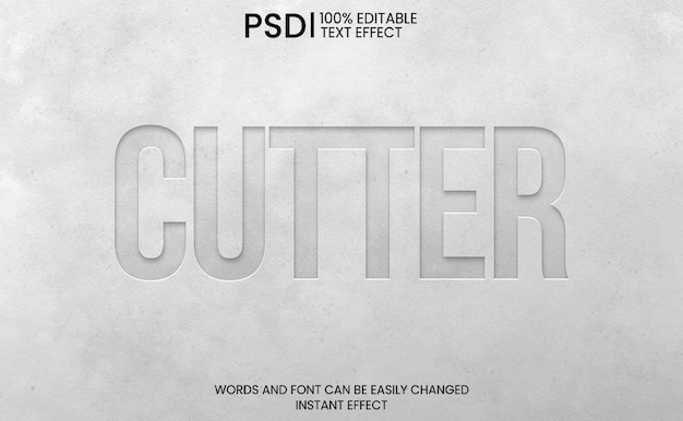 Cutter paper text effect