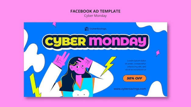 Free PSD cyber monday facebook template