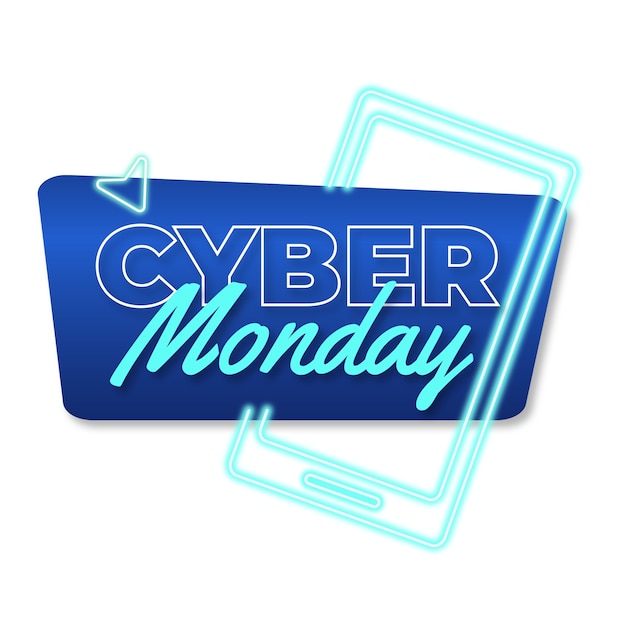 Free PSD cyber monday sale element isolated