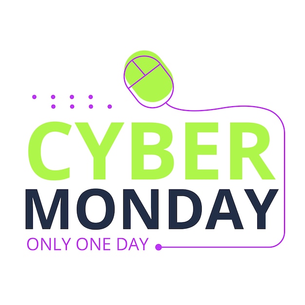 Cyber monday sale label design