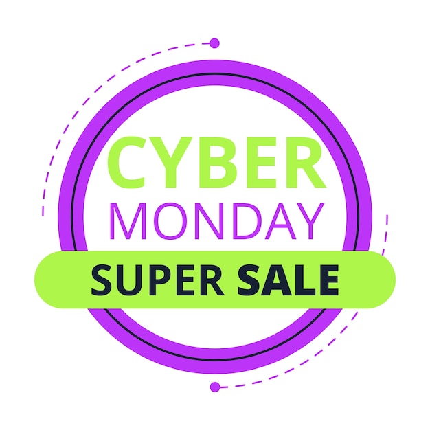 Free PSD cyber monday sale label design