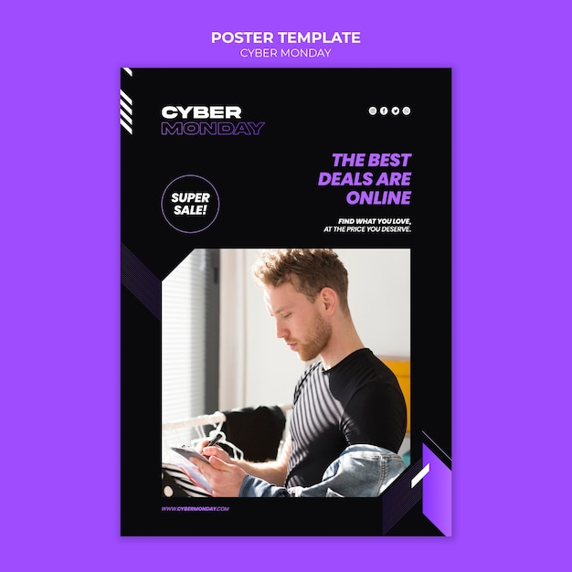 Cyber monday tech print template