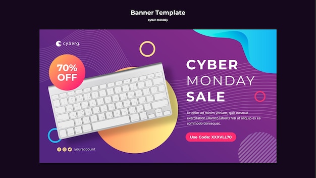 Cyber monday template banner