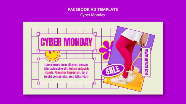 Free PSD cyber monday template design