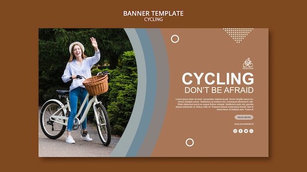 Free PSD cycling banner template concept