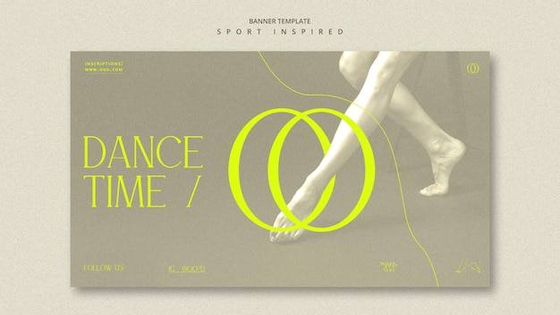 Free PSD dance academy ad template banner