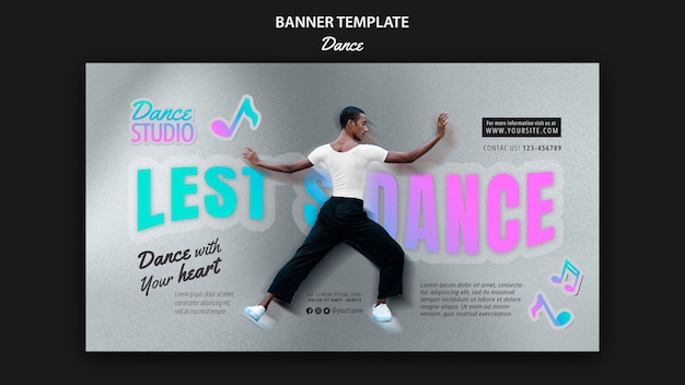 Free PSD dance banner template design