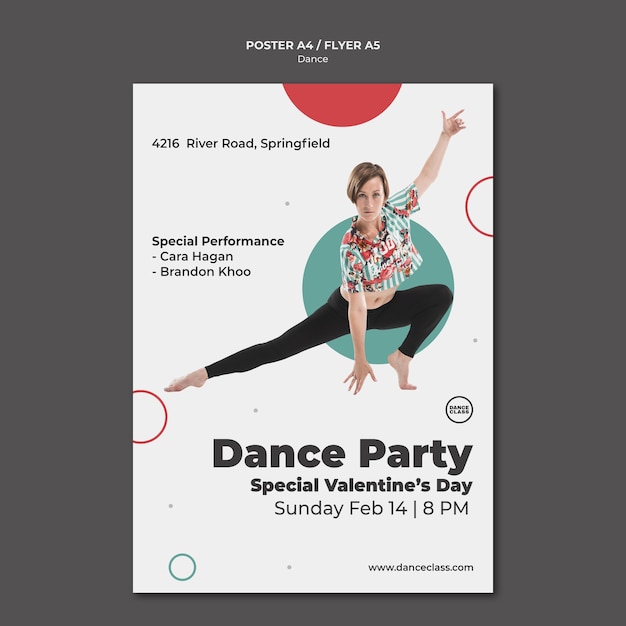 Dance class poster template