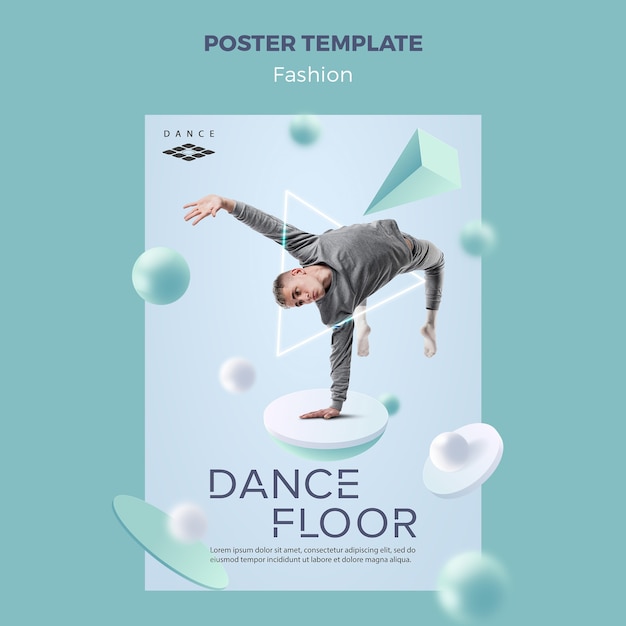 Dance floor poster template