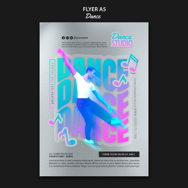 Dance poster template design