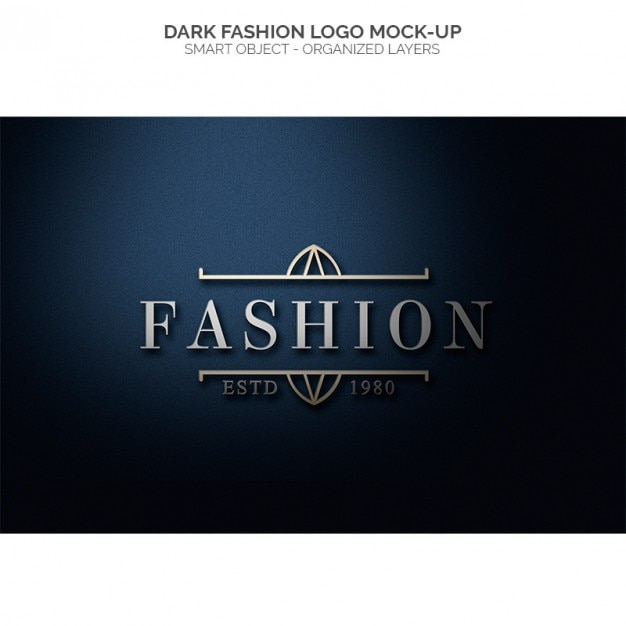 Free PSD dark fashion logo mock up