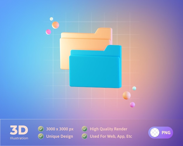 Data Files Information 3d Icon Illustration