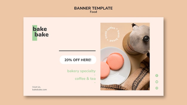 Free PSD delicious baked products banner template