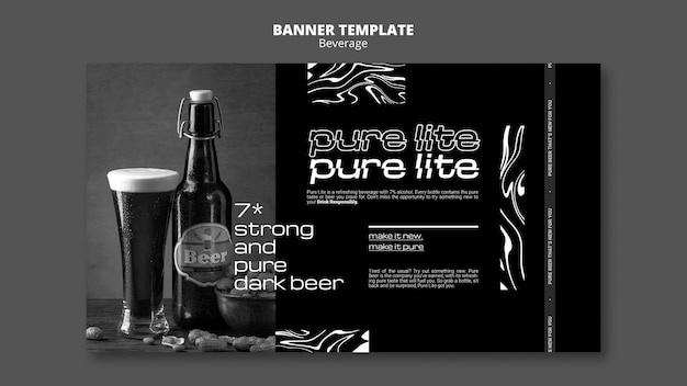 Free PSD delicious beverage banner template